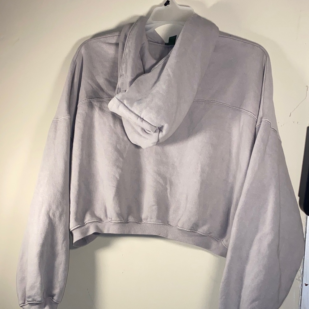 Wild Fable Women's Quarter Zip cropped Hoodie Sweatshirt Oversized - Picture 4 of 6